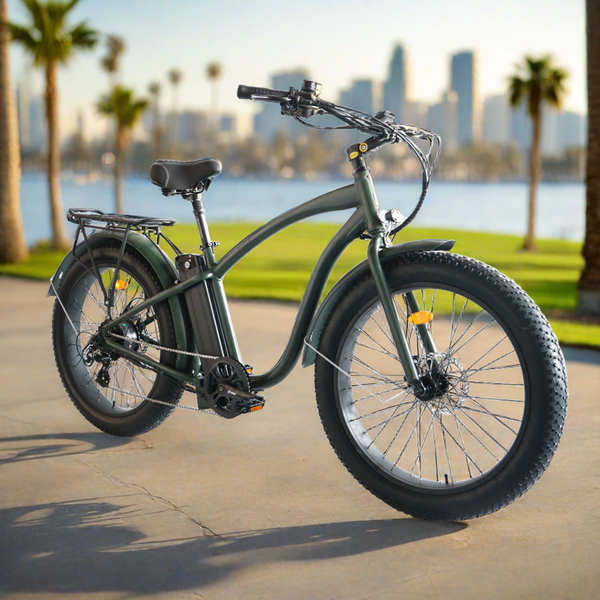 Fat Tire Step Over 26x4 - 52v Beach Cruiser Electric Bike