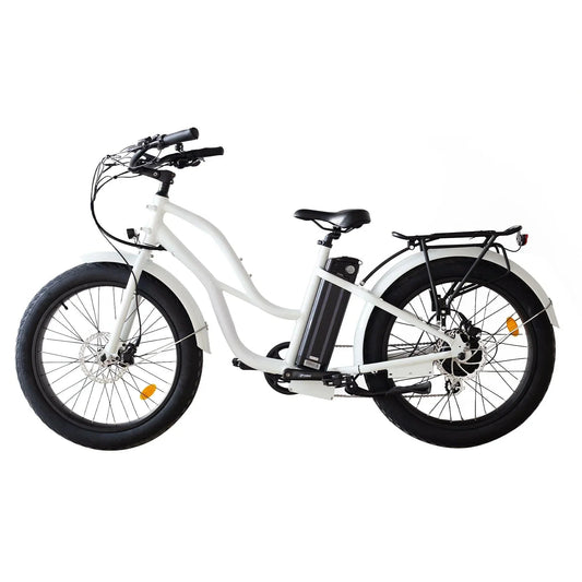 Big Bear eBikes COASTAL CRUISER 52V 24 Thru 750 w Ready to Ride Step Thru Ebike 24x3 Fat Tire Electric Beach Cruiser eBike