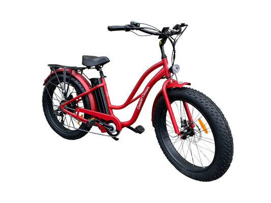 Big Bear eBikes COASTAL CRUISER 52V 26 Thru 750 w Ready to Ride Step Thru Ebike 26x4 Fat Tire Electric Beach Cruiser eBike