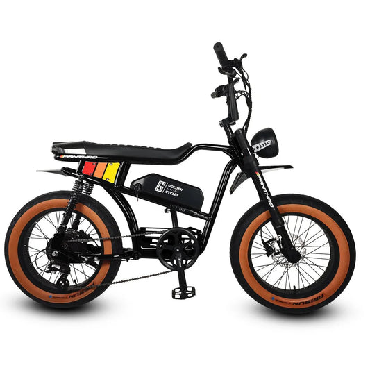 GOLDEN CYCLE Panthro 750w Moto eBike 20x4 Fat Electric e-Moto Style eBike