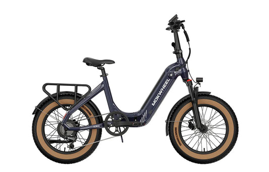 MOKWHEEL Slate 500 w Step Thru Ebike 20x3 Road Electric Folding eBike