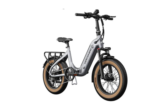 MOKWHEEL Slate 500 w Step Thru Ebike 20x3 Road Electric Folding eBike