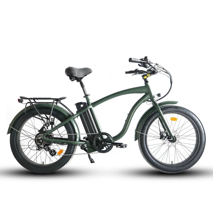 OB eBikes COASTAL CRUISER 52V 24 Over 750 w Ready to Ride Step Over Ebike 24x3 Fat Tire Electric Beach Cruiser eBike - Fat Tire Cruiser eBike - eBike Super Shop