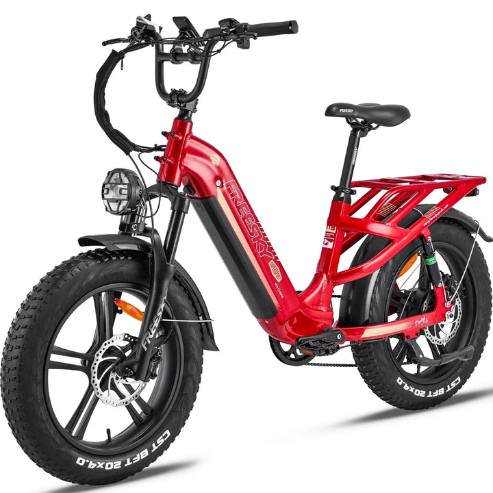 OB eBikes FREESKY Rocky 750 w Ready to Ride Step Thru Ebike 20x4 Electric Cargo eBike - Cargo eBike - eBike Super Shop