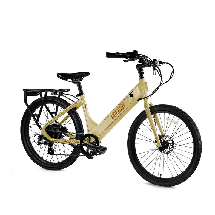 OB eBikes GOLDEN CYCLE Accelera 500w Ready to Ride Step Thru Ebike 27.5x2.2 Electric Town eBike - Urban eBike - eBike Super Shop