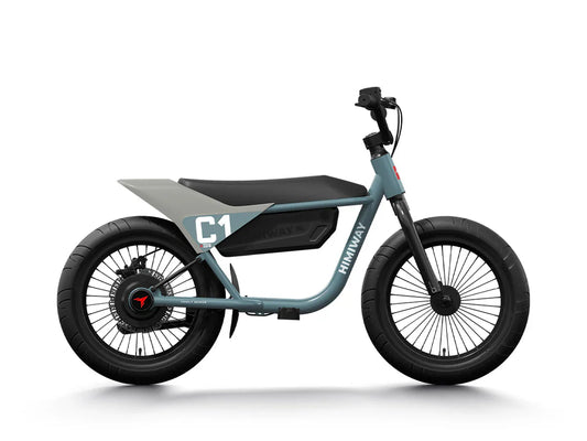 OB eBikes HIMIWAY C1 Kids E - Bike 350 w Step Over Ebike 16x3 Electric Mini Fat Tire eBike - Moto Style - eBike Super Shop