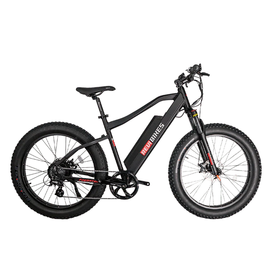 OB eBikes REVI Predator 750 w Ready to Ride Step Over Ebike 26x4 Electric Fat Tire Mountain eBike